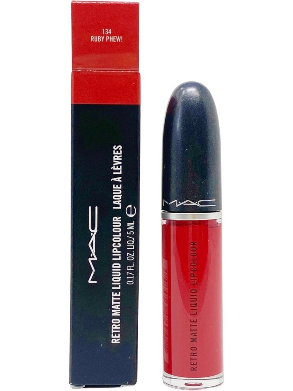 Vivid Blue-Red Retro Matte Liquid Lipstick - Long-Lasting, Bold Color, 5mL